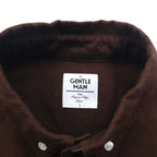 Mr.GENTLEMAN オックスフォード ボタンダウンシャツ S ブラウン コットン