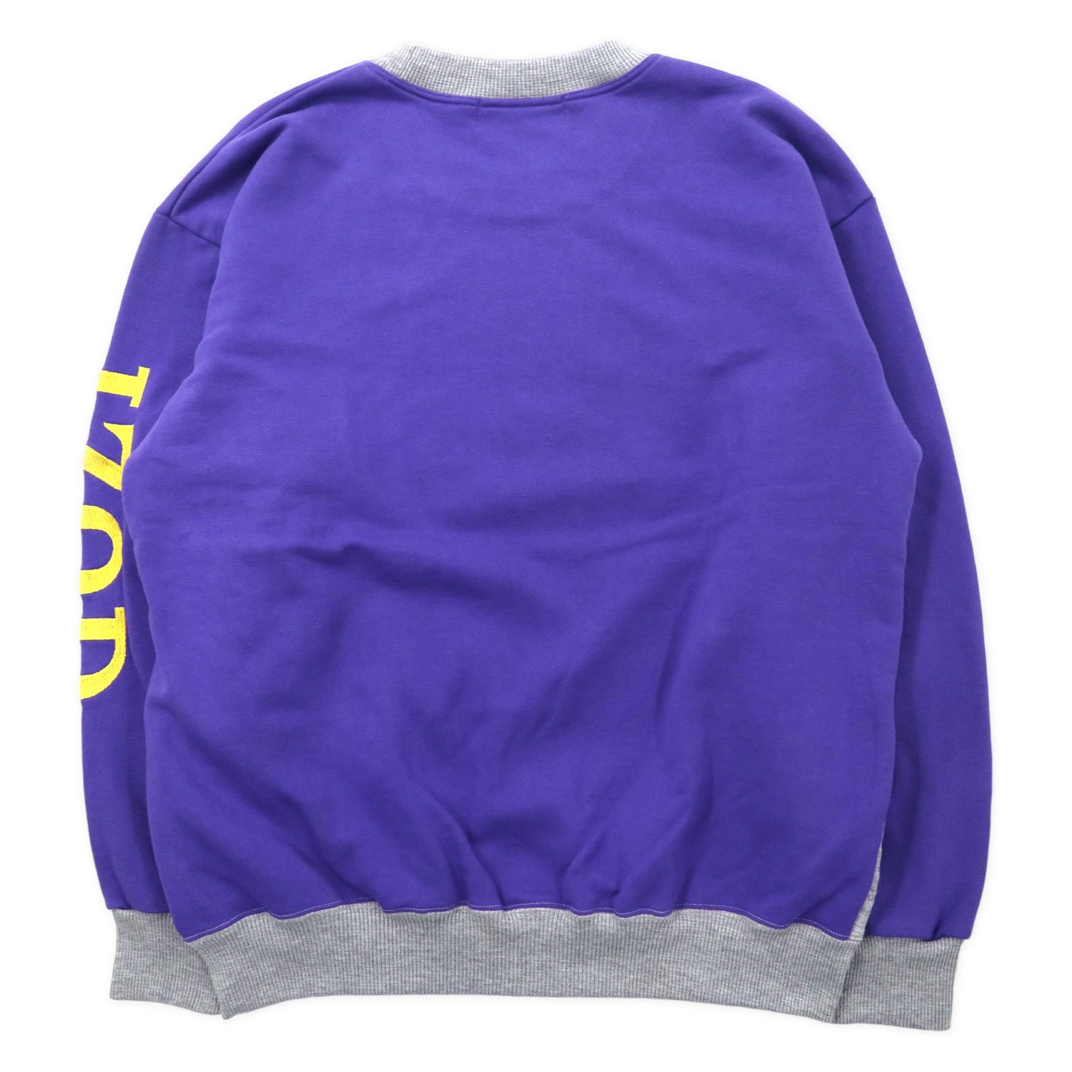 IZOD 90's Crewneck Sweatshirt M Purple Gray Cotton U.S.A Embroidery ...