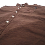 Mr.GENTLEMAN オックスフォード ボタンダウンシャツ S ブラウン コットン