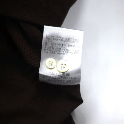 Mr.GENTLEMAN Oxford Button-Down Shirt, S, Brown, Cotton