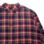 Ralph Lauren ボタンダウン フランネルシャツ XL レッド チェック コットン CLASSIC FIT スモールポニー刺繍