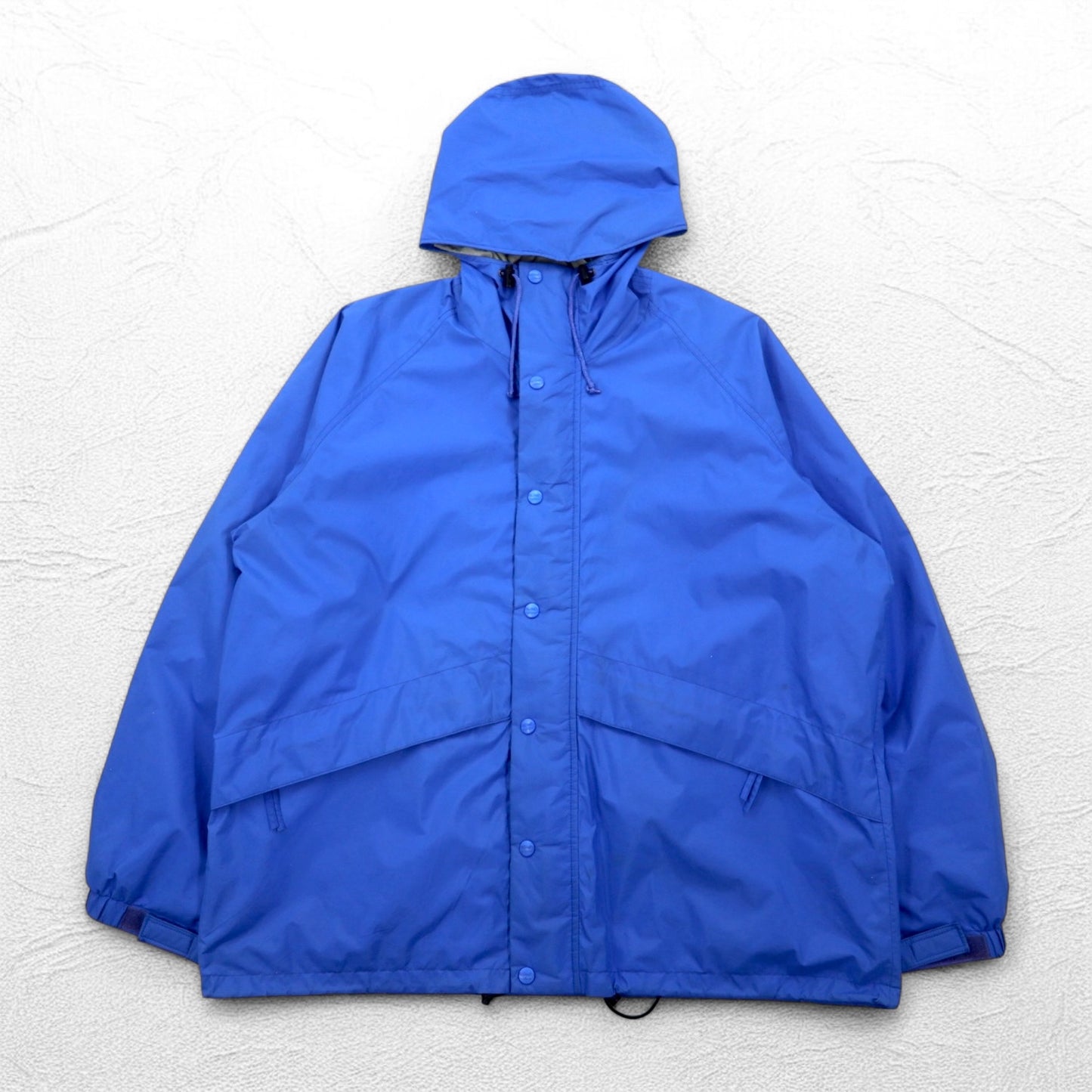 LLBean 90s GORE-TEX Shell Mountain Parka Rain Parka XL Blue Nylon Waterproof Mesh Liner Drawcord 2448