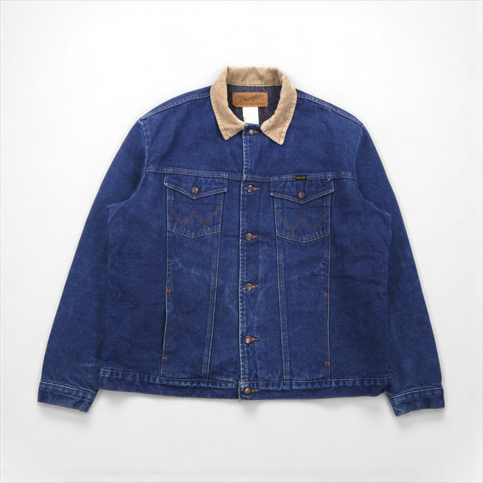 Wrangler 90年代 デニムジャケット Gジャン L インディゴ 襟コーデュロイ ブランケットライナー AUTHENTIC WESTERN JAKET 74270PW