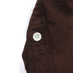 Mr.GENTLEMAN オックスフォード ボタンダウンシャツ S ブラウン コットン