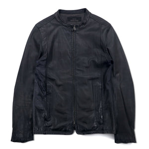 shama ダブルジップ シングル ライダースジャケット M ブラック 牛革 レザー SMNU-SR1 日本製