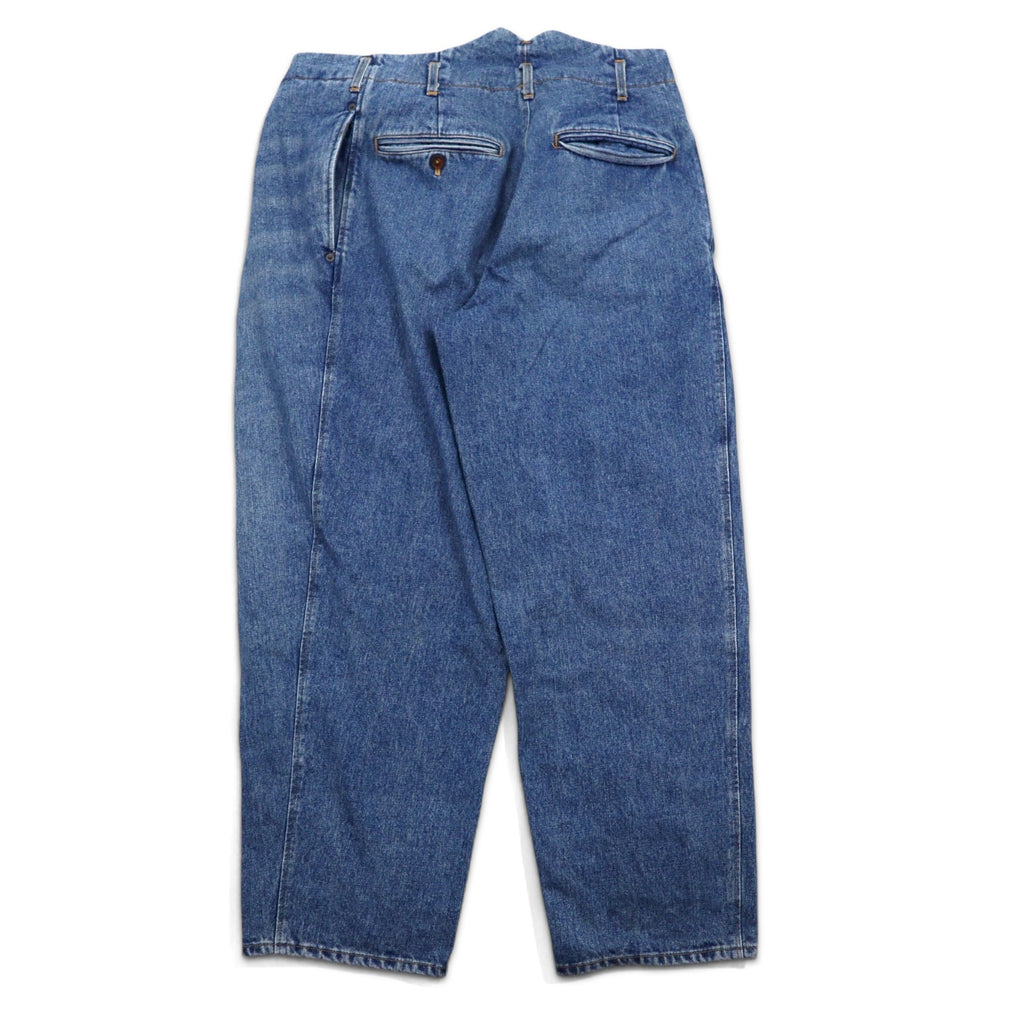 KHOKI Wrap Trousers 22AW Denim Pants 1 Blue Cotton Made in Japan 22sw-p-05