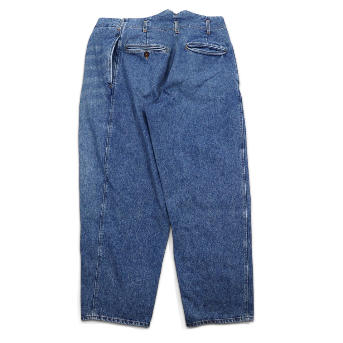 KHOKI Wrap Trousers 22AW Denim Pants 1 Blue Cotton Made in Japan 22sw-p-05