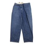 KHOKI Wrap Trousers 22AW Denim Pants 1 Blue Cotton Made in Japan 22sw-p-05