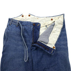 KHOKI Wrap Trousers 22AW Denim Pants 1 Blue Cotton Made in Japan 22sw-p-05