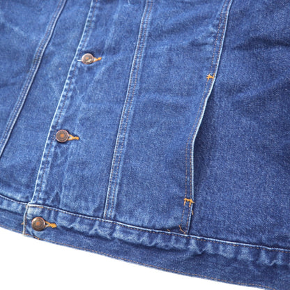 Wrangler 90s Authentic Western Denim Jacket, Size L, Indigo, Corduroy Collar, Blanket Liner, 74270PW