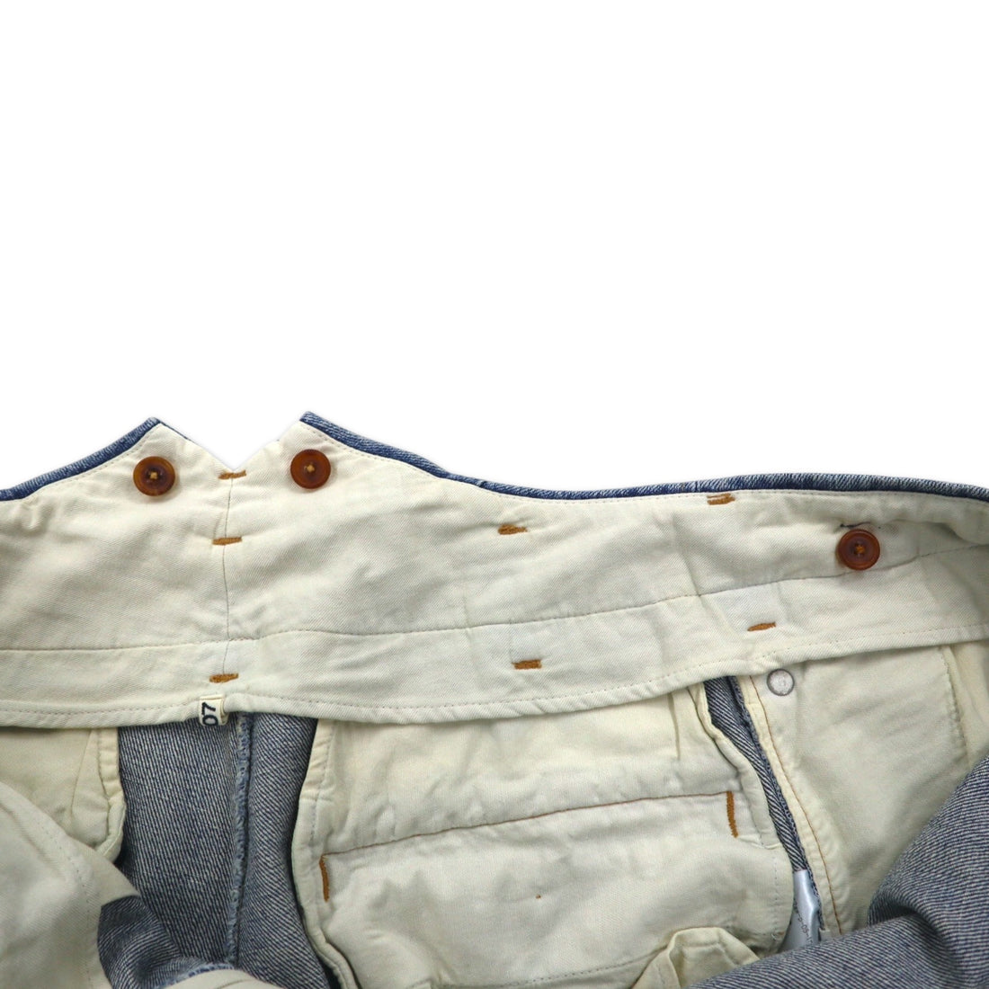 KHOKI Wrap Trousers 22AW Denim Pants 1 Blue Cotton Made in Japan 22sw-p-05