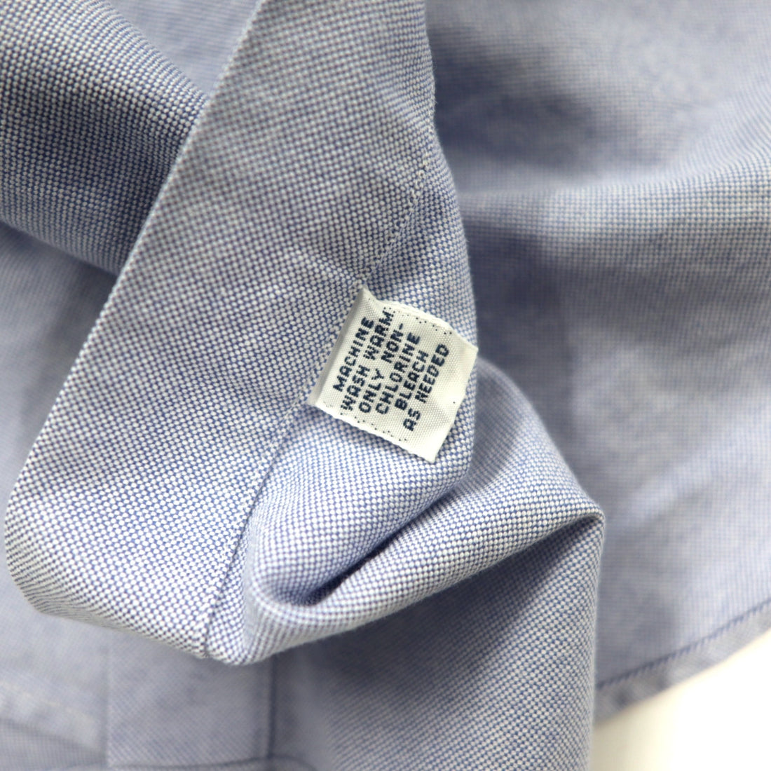 RALPH LAUREN 90s Oxford Button-down Shirt 16-33 Blue Cotton YARMOUTH Small Pony Embroidery