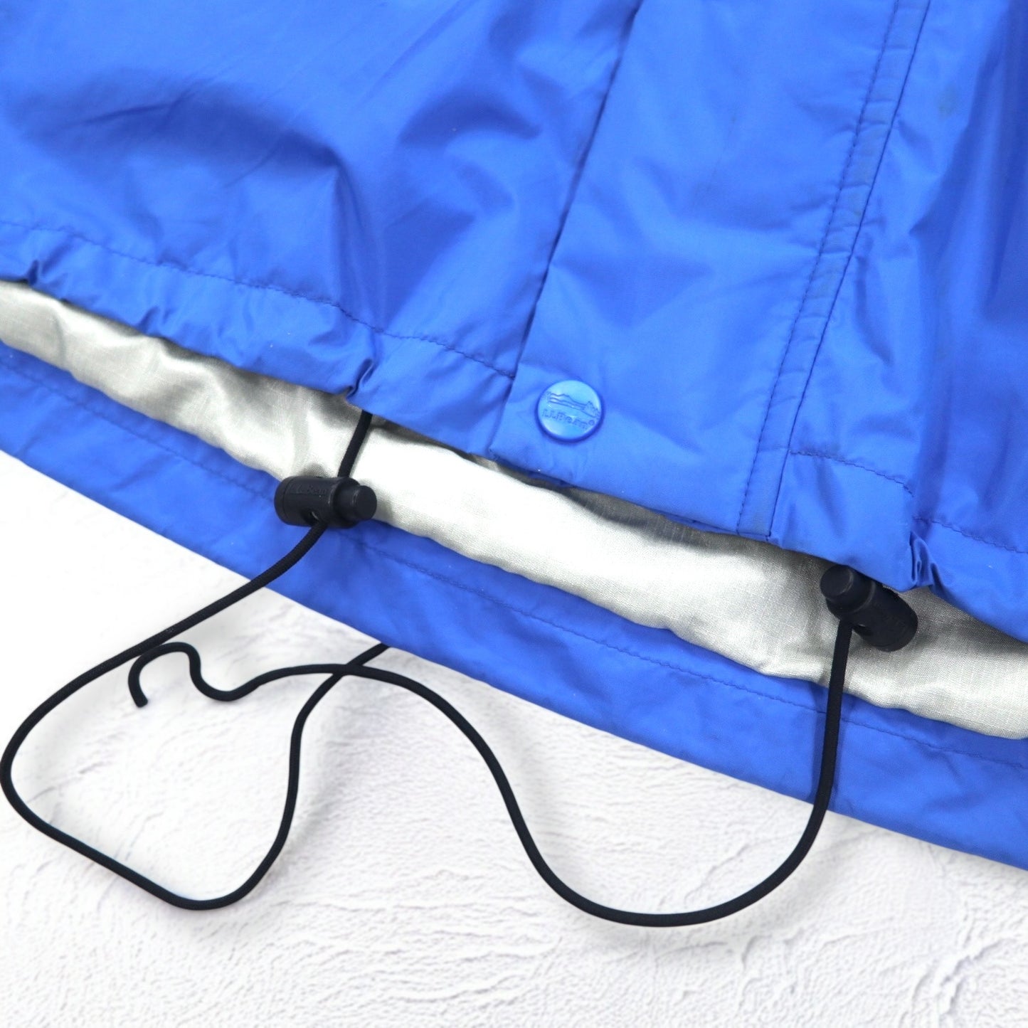 LLBean 90s GORE-TEX Shell Mountain Parka Rain Parka XL Blue Nylon Waterproof Mesh Liner Drawcord 2448