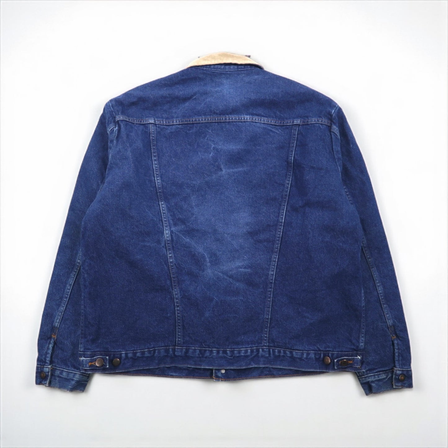 Wrangler 90s Authentic Western Denim Jacket, Size L, Indigo, Corduroy Collar, Blanket Liner, 74270PW
