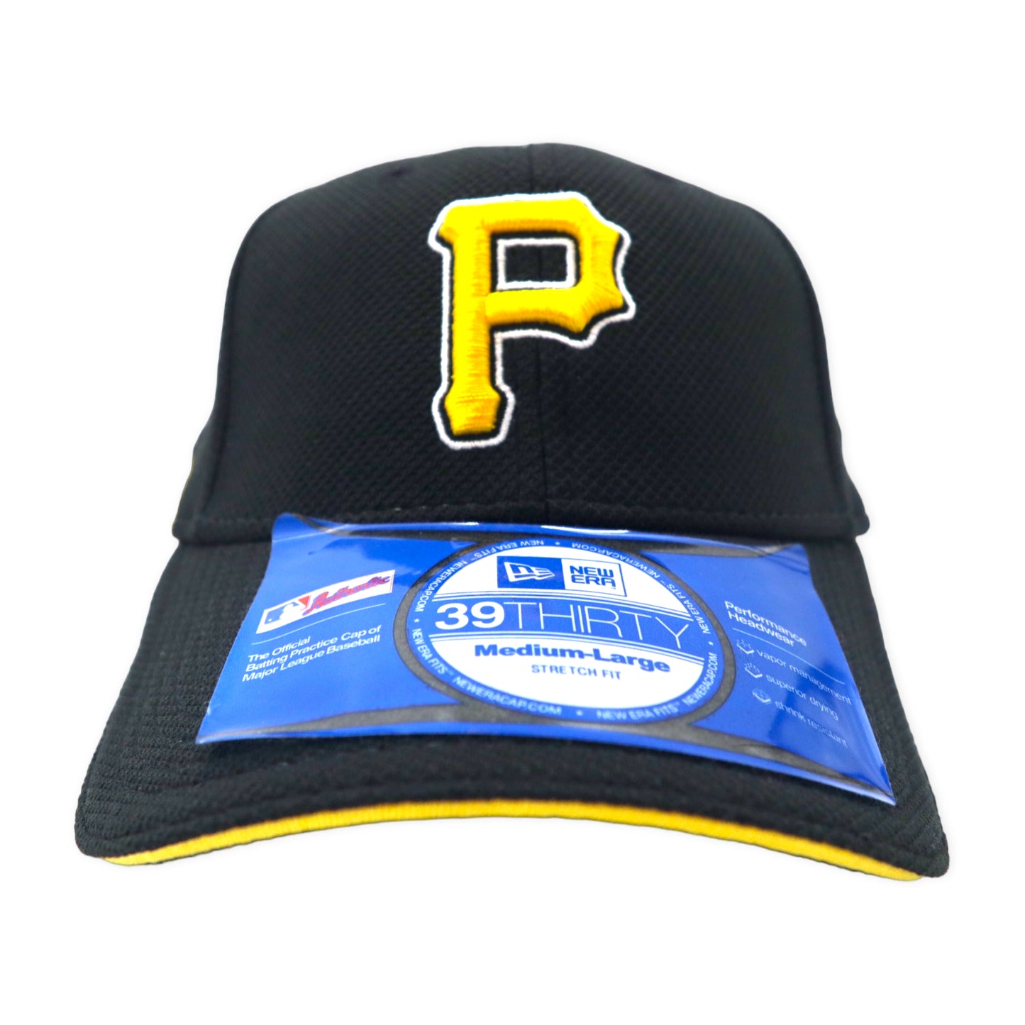 NEWERA ベースボールキャップ M/L ブラック MLB Pittsburgh Pirates ピッツバーグ パイレーツ PERFORMANCE HEADWEAR 未使用品