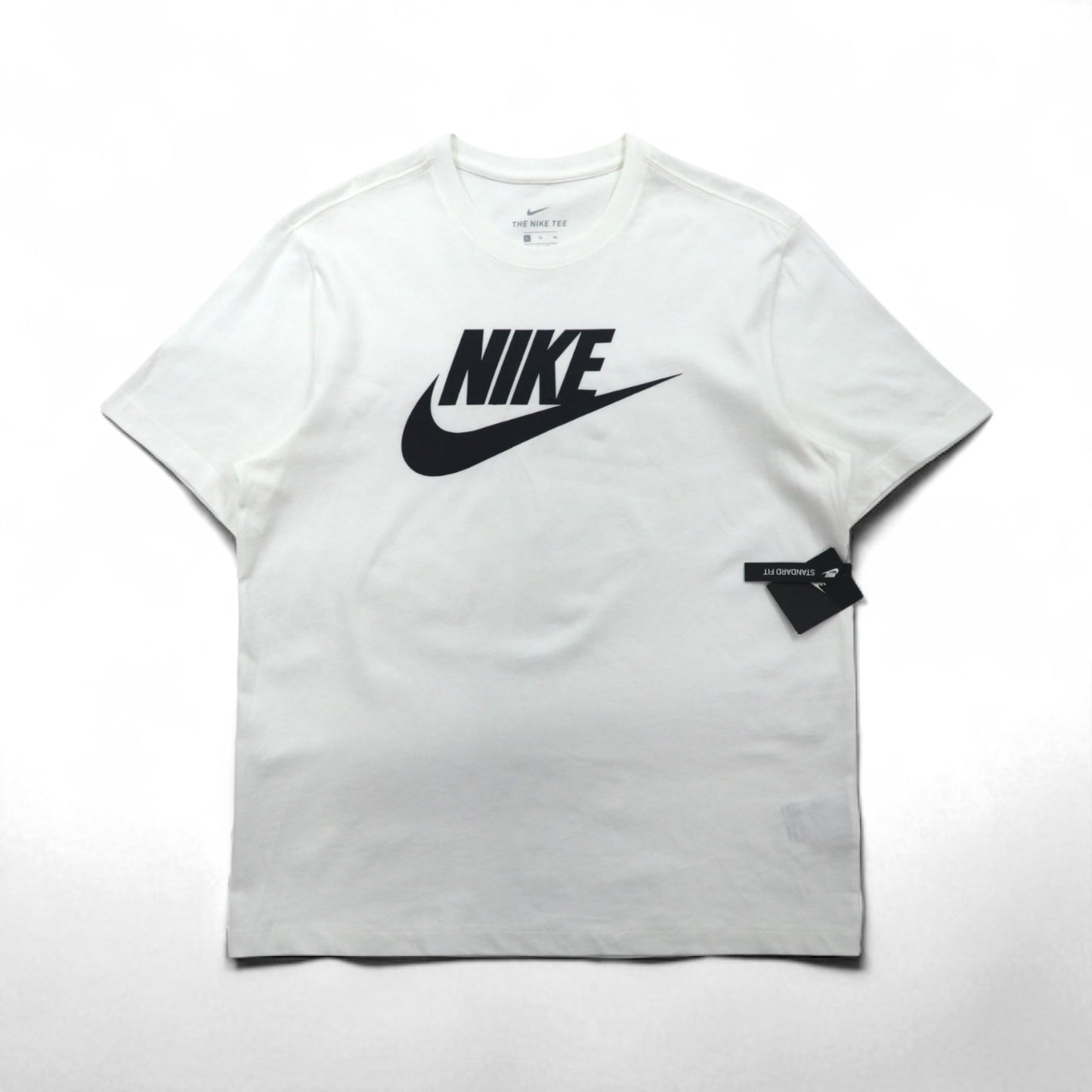 NIKE スウォッシュロゴ プリント Tシャツ XL ホワイト コットン AR5005-101 未使用品