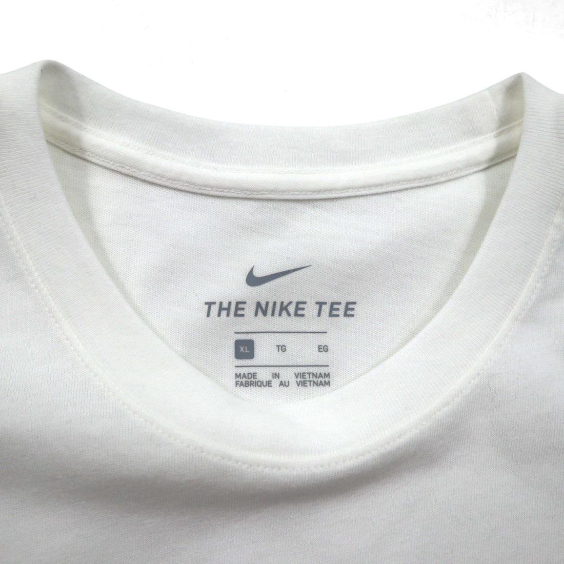 NIKE スウォッシュロゴ プリント Tシャツ XL ホワイト コットン AR5005-101 未使用品