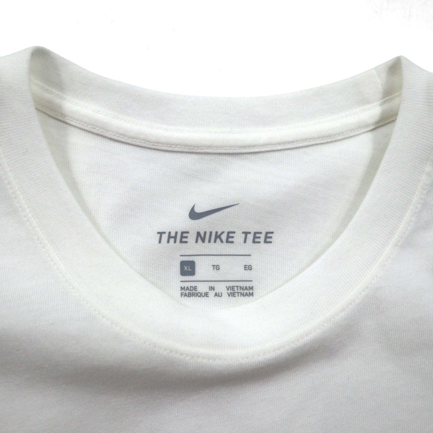 NIKE スウォッシュロゴ プリント Tシャツ XL ホワイト コットン AR5005-101 未使用品