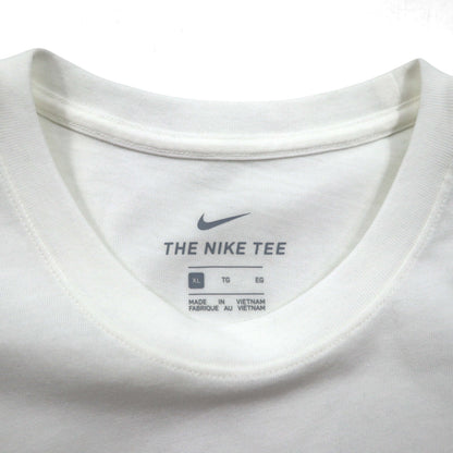 NIKE スウォッシュロゴ プリント Tシャツ XL ホワイト コットン AR5005-101 未使用品