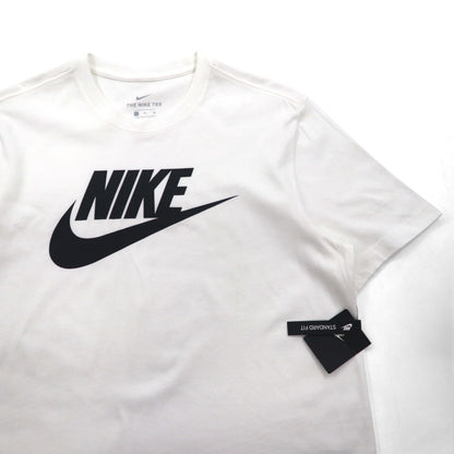 NIKE スウォッシュロゴ プリント Tシャツ XL ホワイト コットン AR5005-101 未使用品