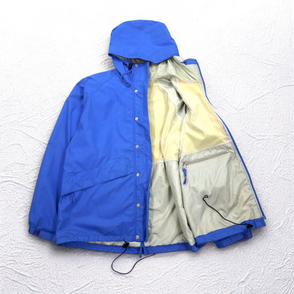 LLBean 90s GORE-TEX Shell Mountain Parka Rain Parka XL Blue Nylon Waterproof Mesh Liner Drawcord 2448