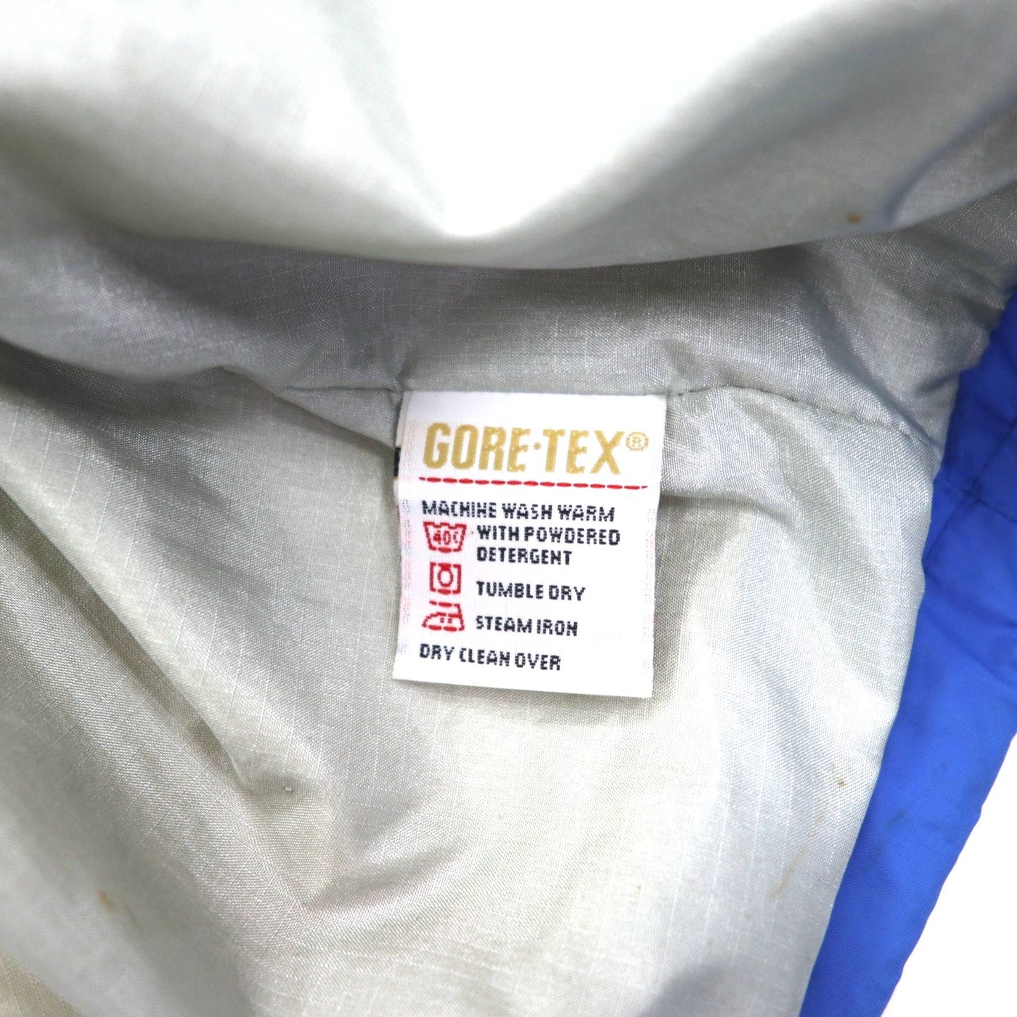 LLBean 90s GORE-TEX Shell Mountain Parka Rain Parka XL Blue Nylon Waterproof Mesh Liner Drawcord 2448