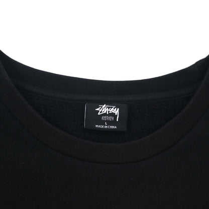 STUSSY ワールドツアー クルーネック スウェット トレーナー L ブラック 5大都市