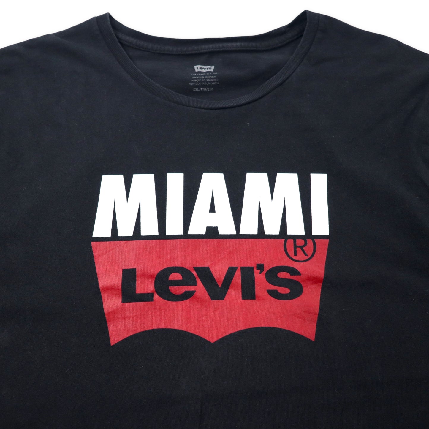 Levi's ロゴプリントTシャツ XXL ブラック コットン MIAMI