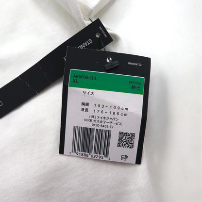 NIKE スウォッシュロゴ プリント Tシャツ XL ホワイト コットン AR5005-101 未使用品
