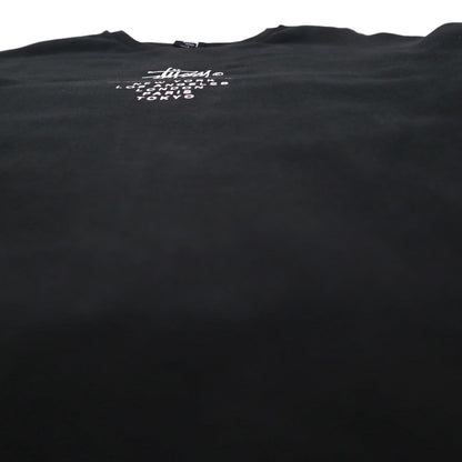 STUSSY ワールドツアー クルーネック スウェット トレーナー L ブラック 5大都市