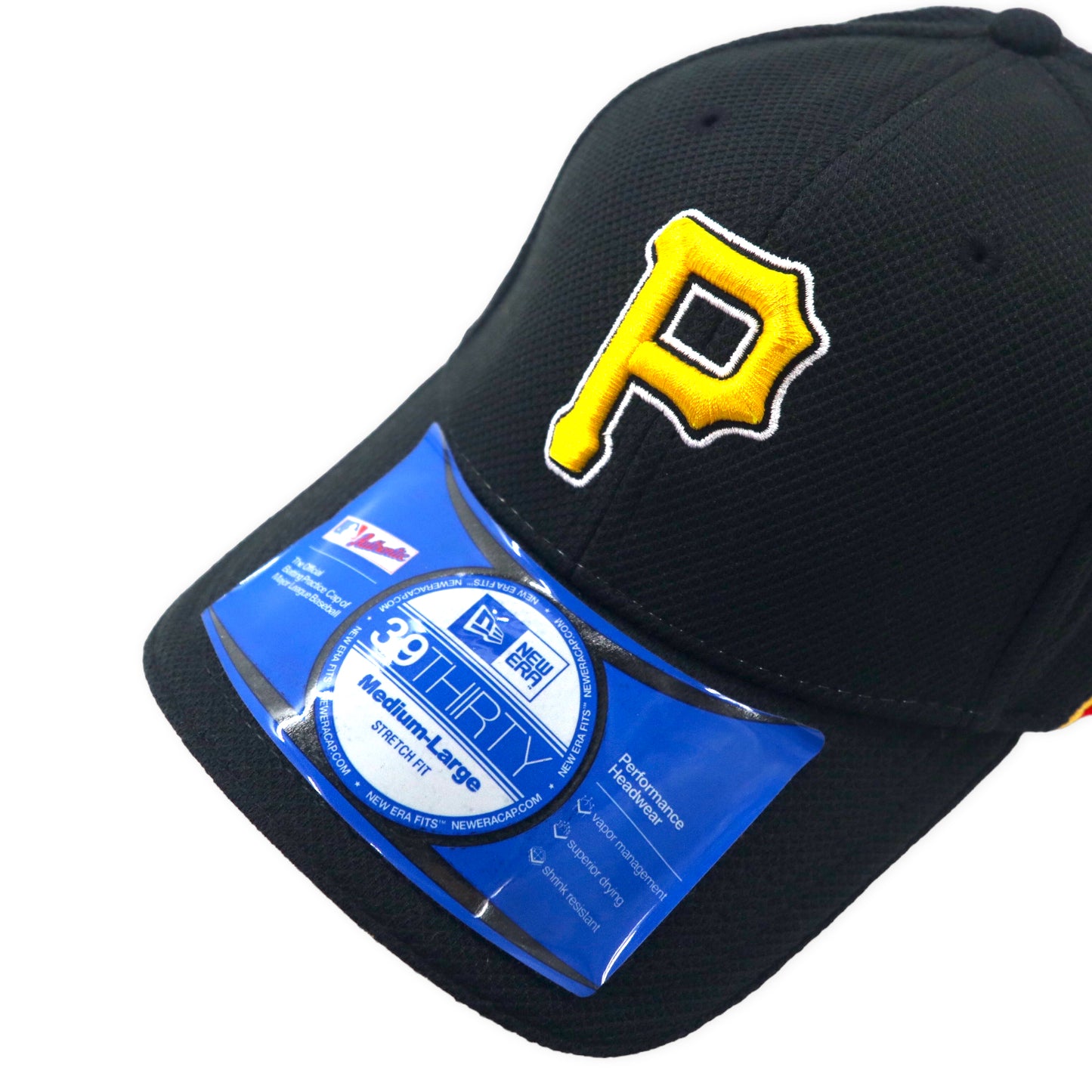 NEWERA ベースボールキャップ M/L ブラック MLB Pittsburgh Pirates ピッツバーグ パイレーツ PERFORMANCE HEADWEAR 未使用品