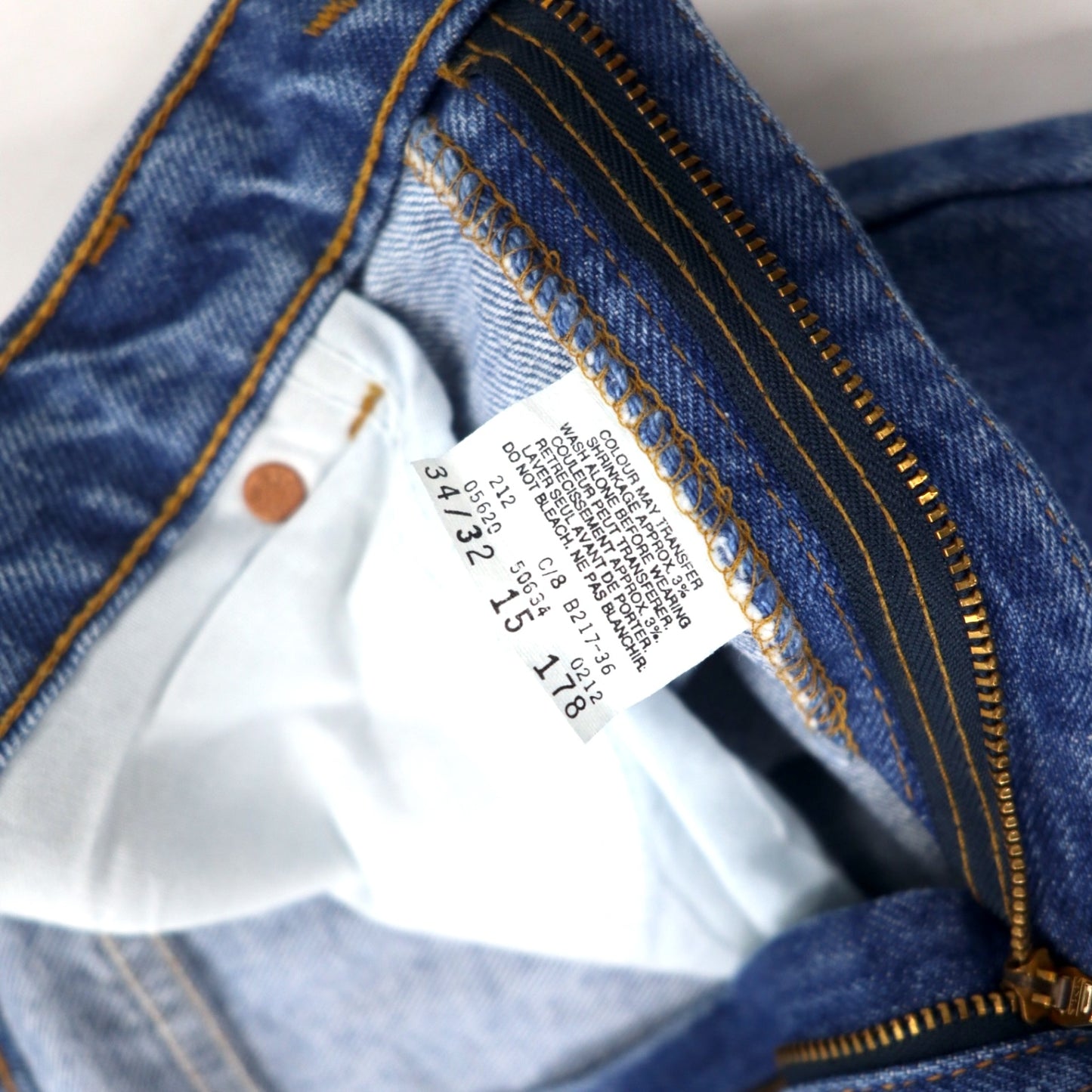 Levi's カナダ製 90年代 オレンジタブ 634 バギー テーパード デニムパンツ 34 ブルー コットン ジッパーフライ ボタン裏212