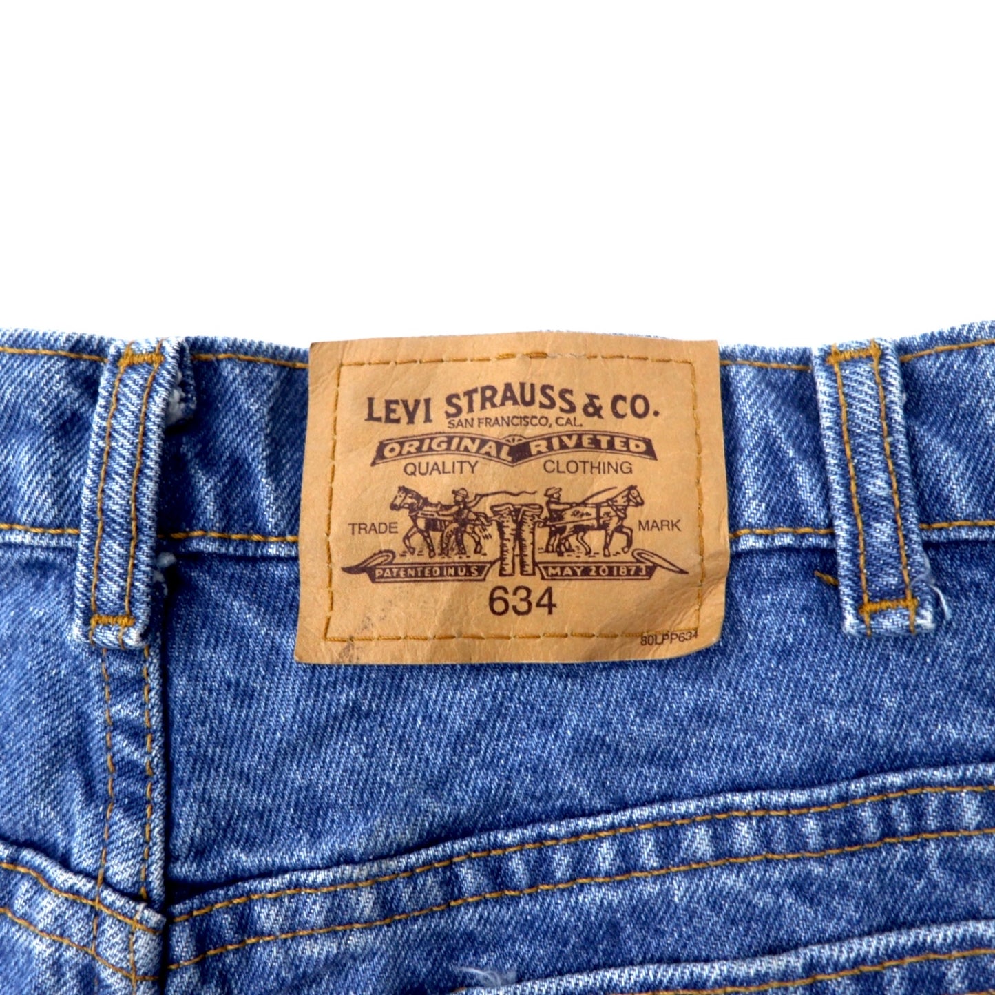 Levi's カナダ製 90年代 オレンジタブ 634 バギー テーパード デニムパンツ 34 ブルー コットン ジッパーフライ ボタン裏212