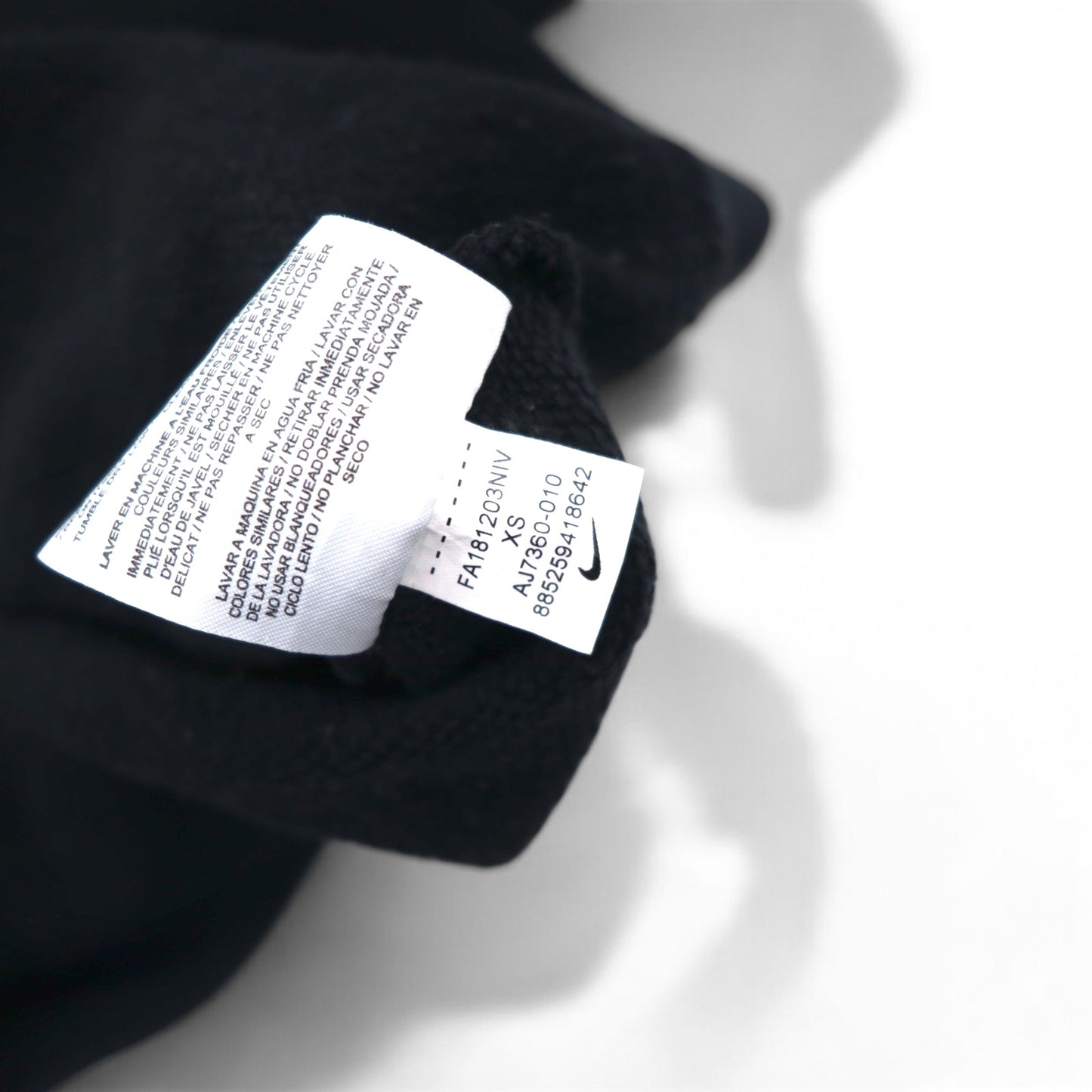 NIKE クルーネック スウェット XS ブラック コットン Rally Crew Sweatshirt AJ7360-010