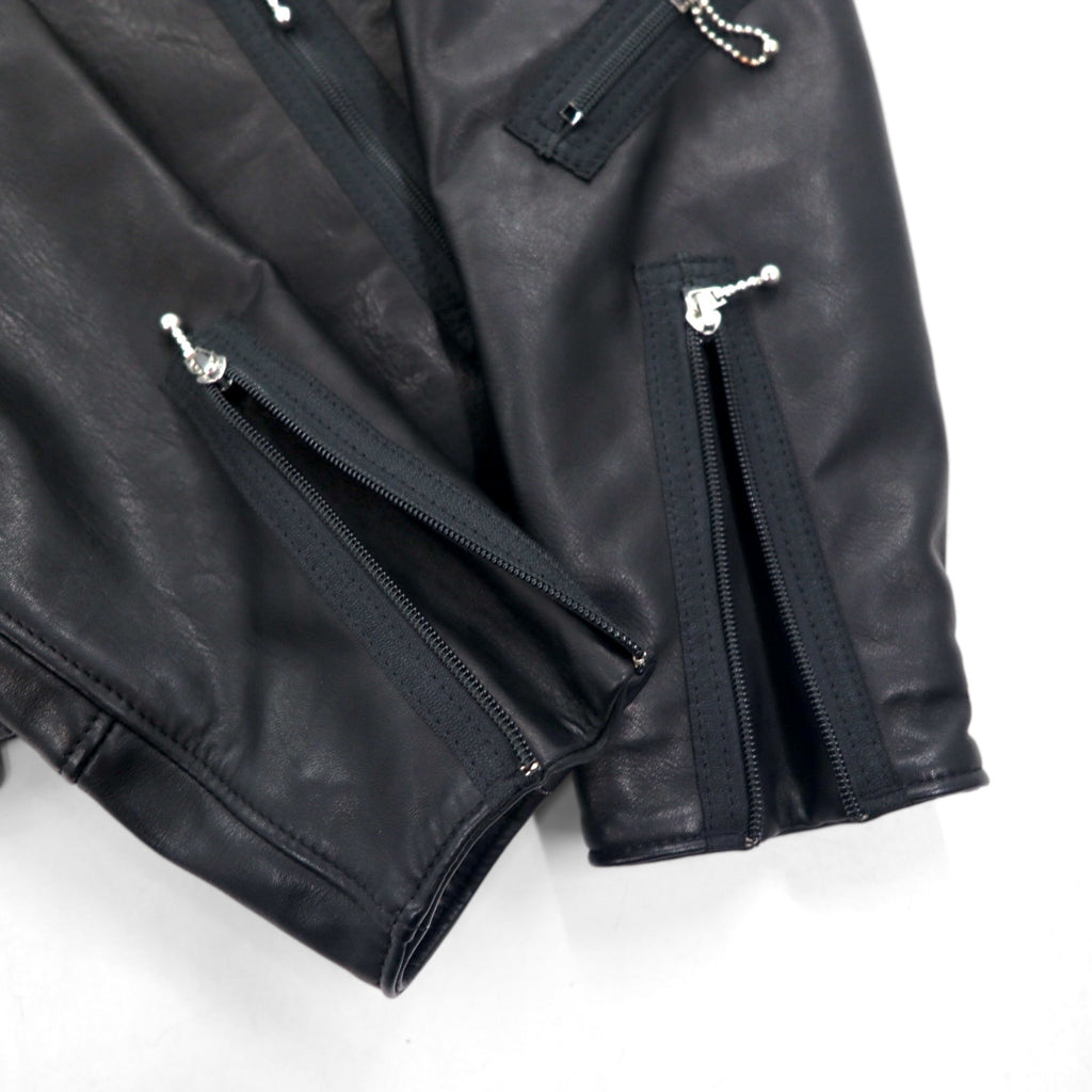 THE Mongolian Chops CANDY RIDER LEATHER Leather Rider Jacket, Size M, Black Cowhide