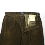 Polo Ralph Lauren 90年代 2タック ワイド コーデュロイパンツ スラックス XL カーキ POLO CORDS
