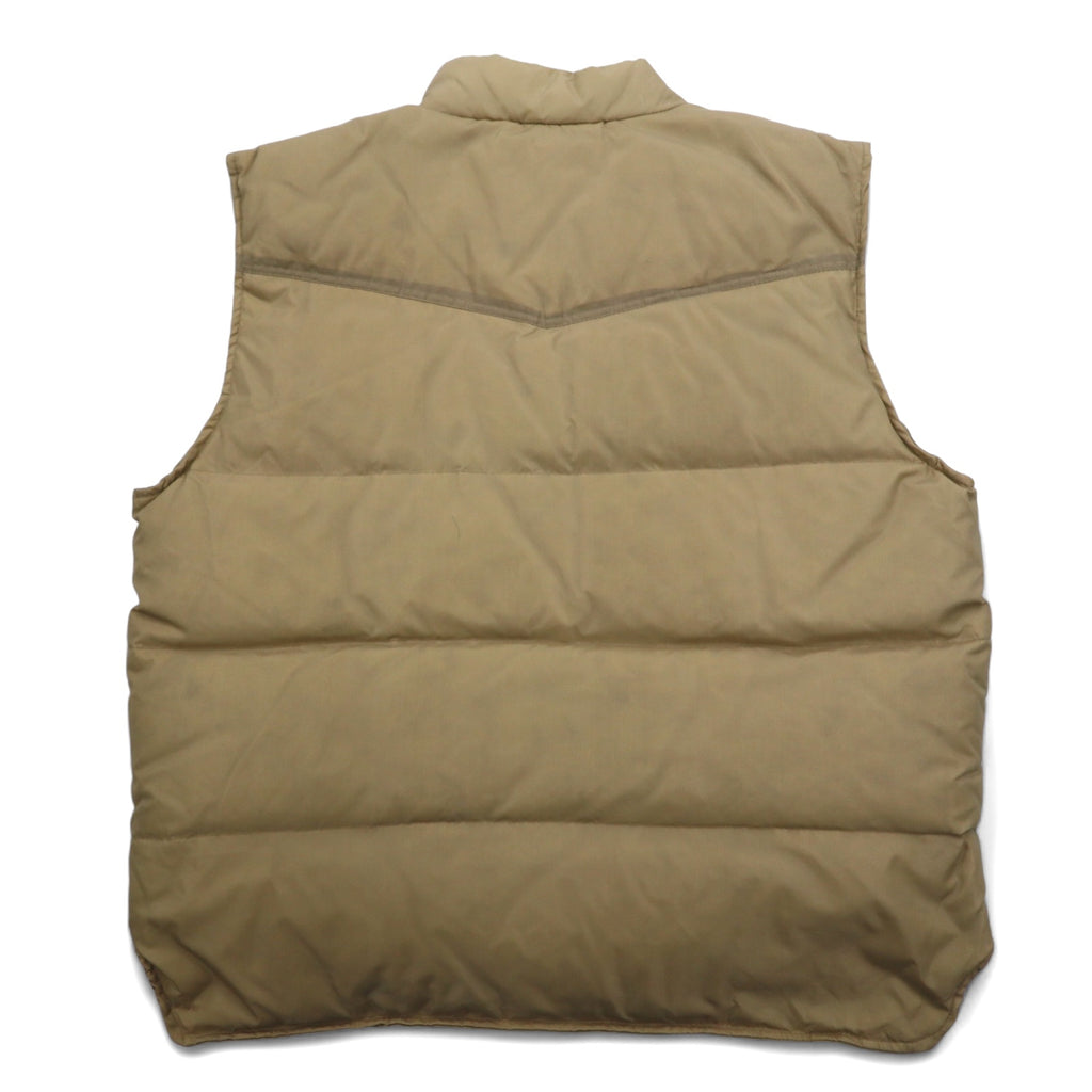 90s REDHEAD Western Down Vest L Beige Nylon