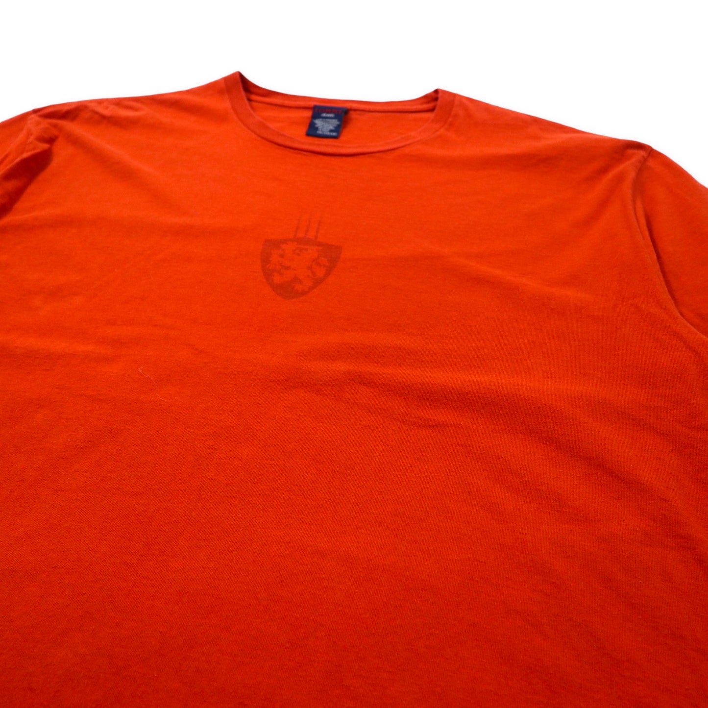 TOMMY JEANS 90年代 エンブレムロゴ プリントTシャツ XXL オレンジ コットン ビッグサイズ
