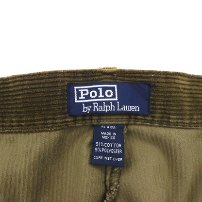 Polo Ralph Lauren 90s 2-pleat wide corduroy pants, XL, khaki.