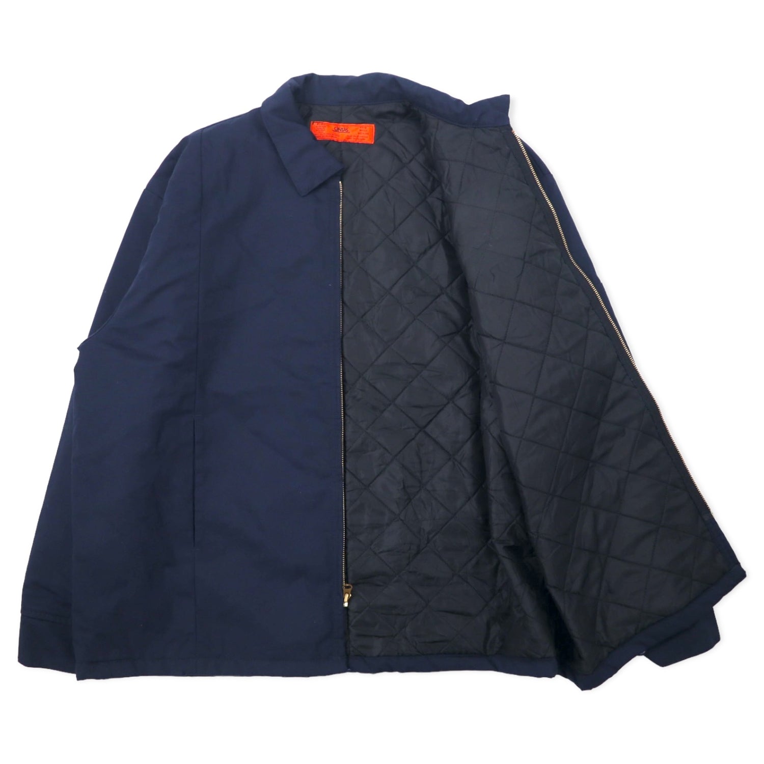 CINTAS 00's Work Jacket XL Navy Polyester Quilted Liner Big Size ...