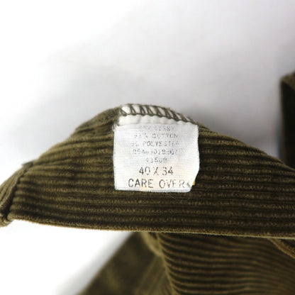 Polo Ralph Lauren 90s 2-pleat wide corduroy pants, XL, khaki.