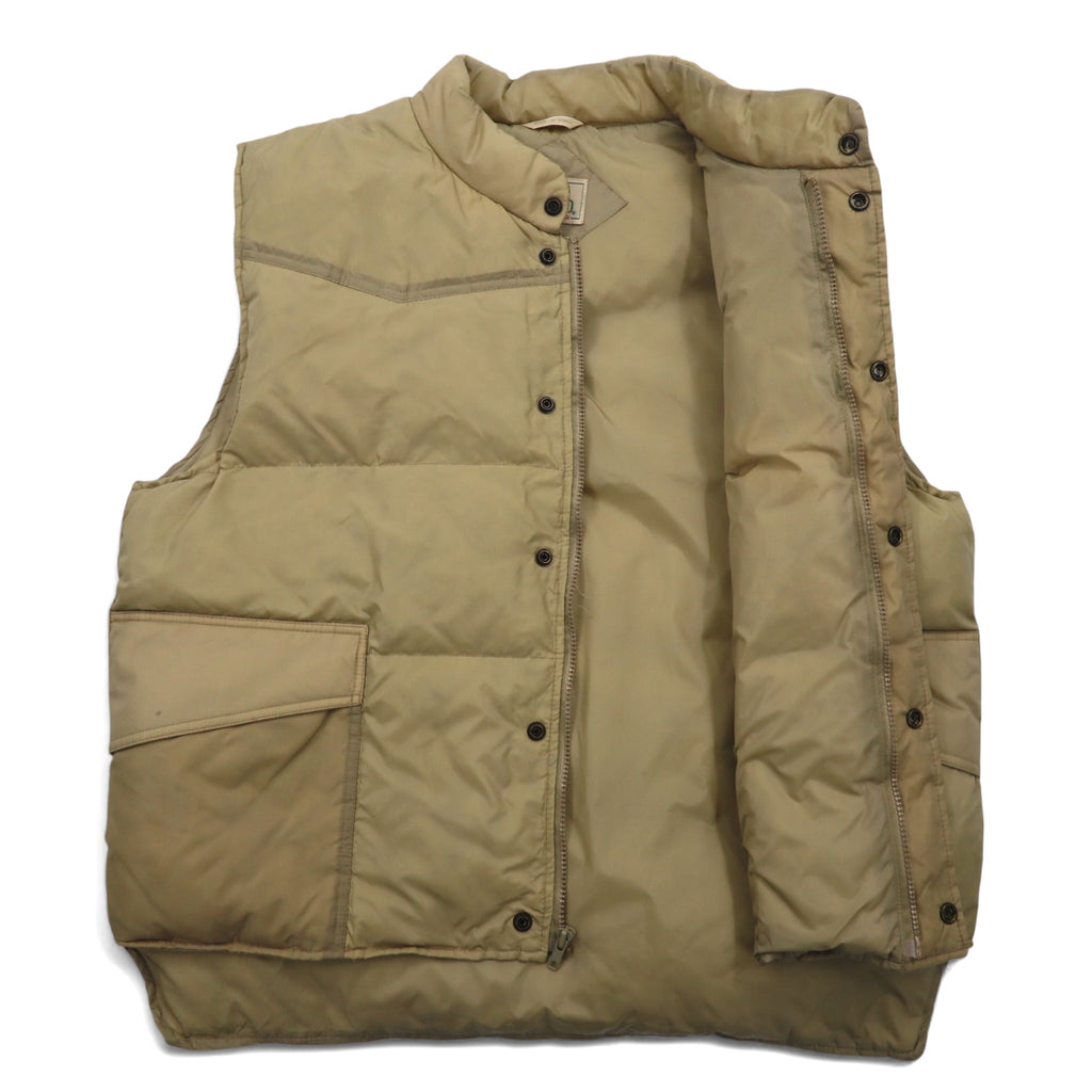 90s REDHEAD Western Down Vest L Beige Nylon