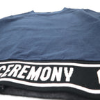 OPENING CEREMONY リブロゴデザイン クロップド Tシャツ S ネイビー コットン 日本製