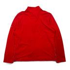 BURBERRY GOLF ハーフボタン ハイネック ロングスリーブTシャツ ロンT LL レッド コットン ストレッチ 日本製