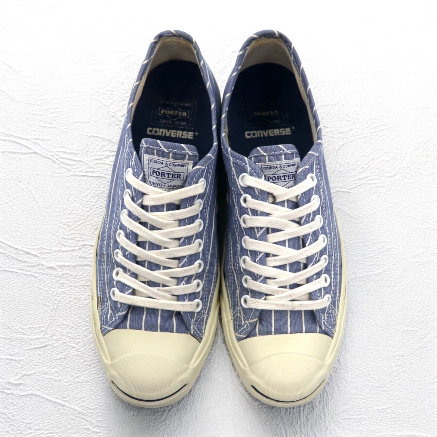 CONVERSE × PORTER ジャックパーセル Jack Purcell スニーカー 27cm ブルー ストライプ 1CJ354