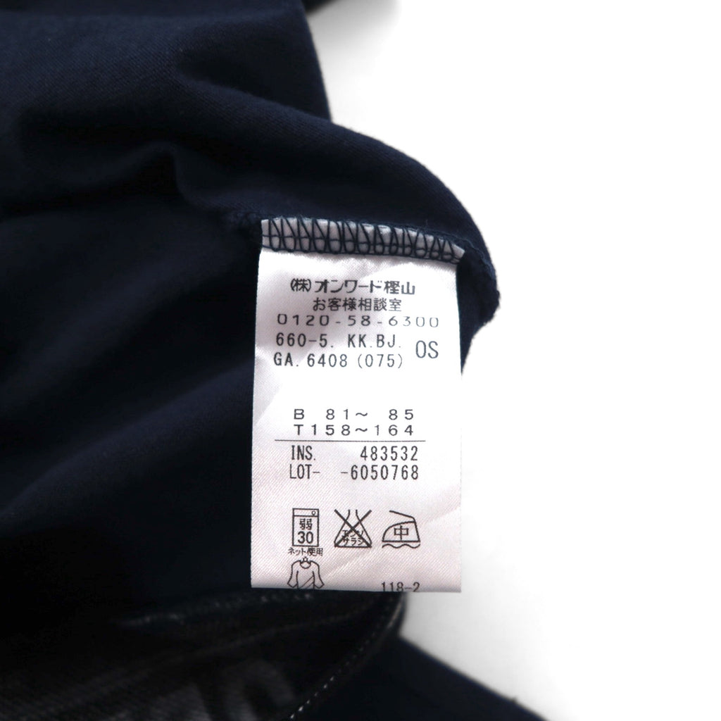 OPENING CEREMONY リブロゴデザイン クロップド Tシャツ S ネイビー コットン 日本製