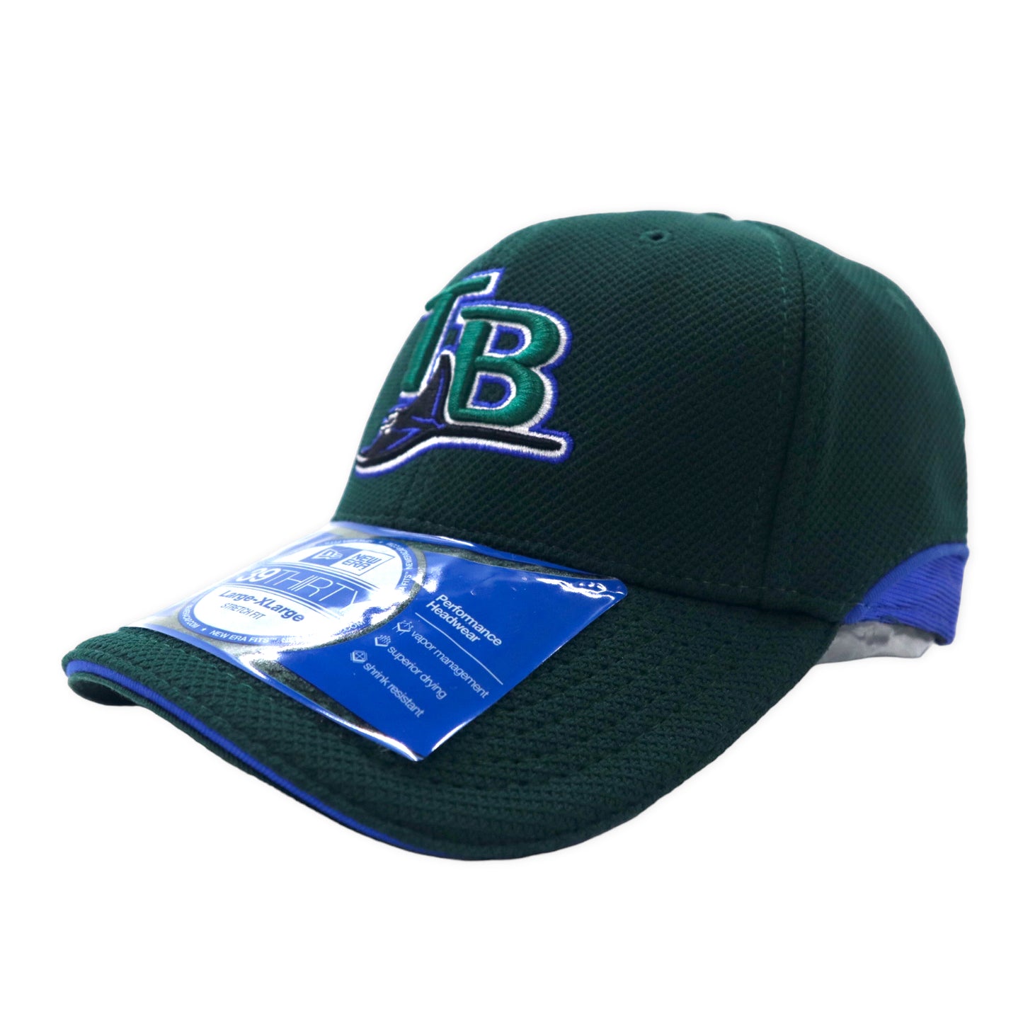 NEWERA ベースボールキャップ L/XL グリーン MLB Tampa Bay Rays タンパベイ レイズ PERFORMANCE HEADWEAR 未使用品