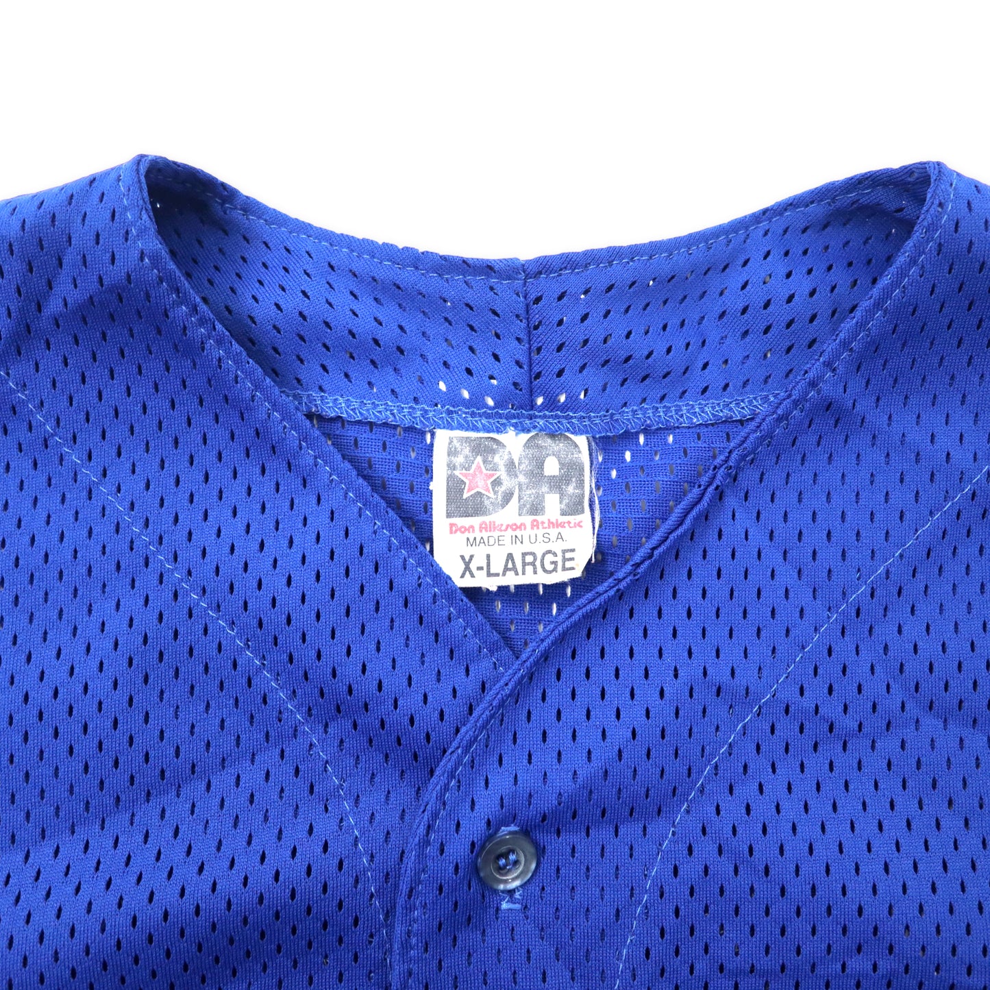 Don Alleson Athletic USA製 ベースボールシャツ ゲームシャツ XL ブルー ポリエステル メッシュ ナンバリング ビッグサイズ