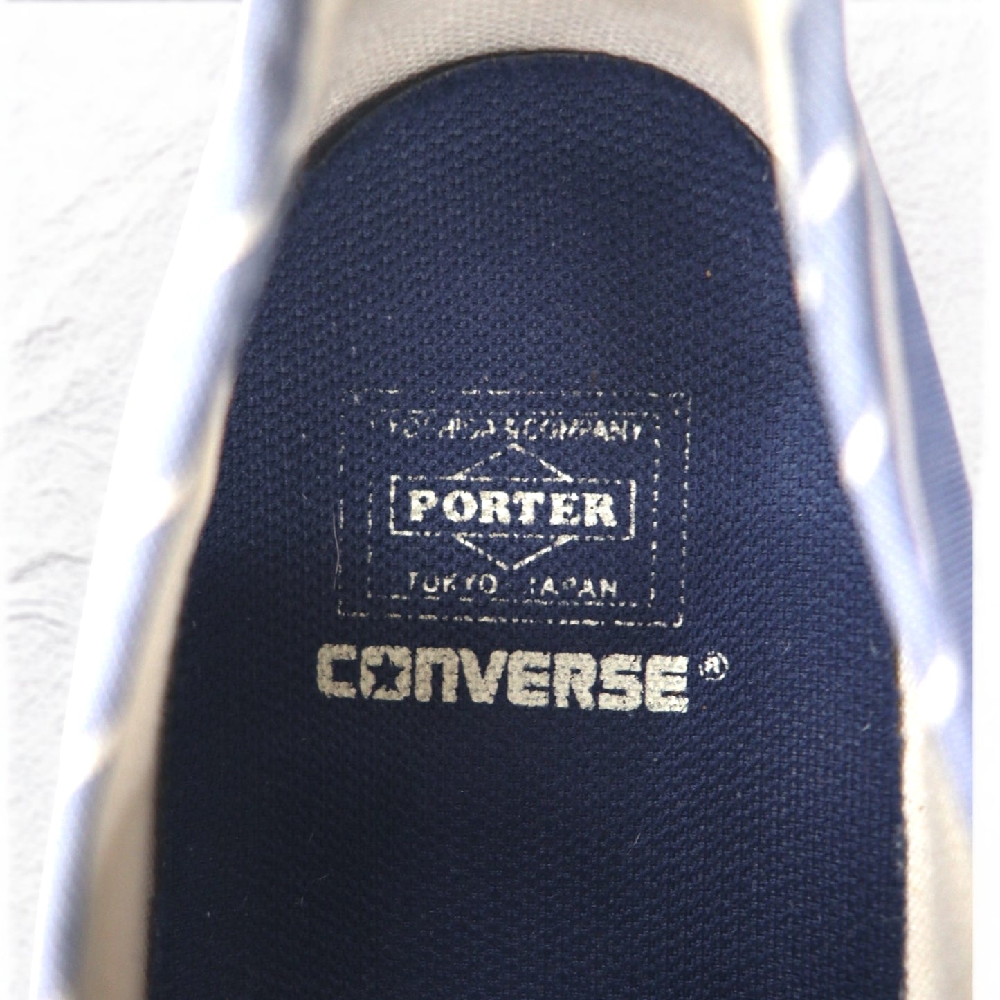 CONVERSE × PORTER ジャックパーセル Jack Purcell スニーカー 27cm ブルー ストライプ 1CJ354