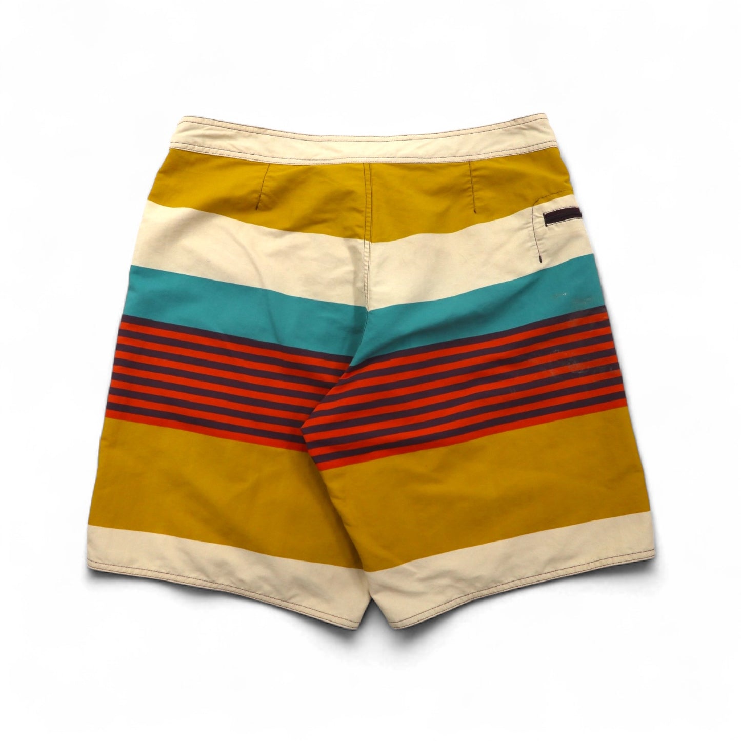 Patagonia Wavefarer Board Shorts, Size L, Multicolor Striped Nylon, 86557